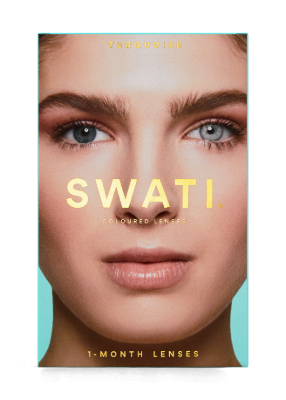 Blue green/Topaz coloured lenses - Turquoise SWATI Monthly Lenses