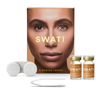 Light brown coloured lenses for six months usage - SANDSTONE comes with lens care