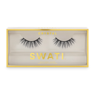 Crystal packaging - medium rounded shaped vegan & cruelty free lashes by SWATI Cosmetics