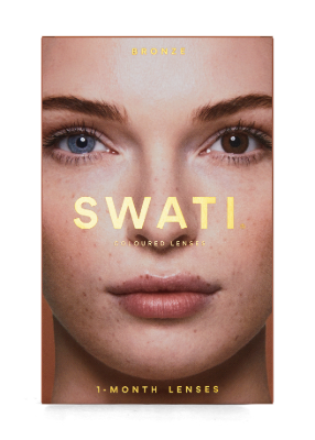 Dark brown coloured lenses - Bronze SWATI Monthly Lenses
