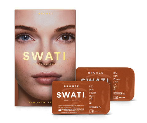 Dark brown coloured lenses - Bronze SWATI Monthly Lenses