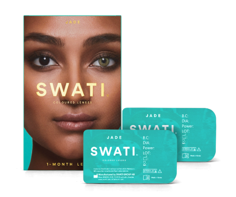 Green coloured lenses - Jade SWATI Monthly Lenses