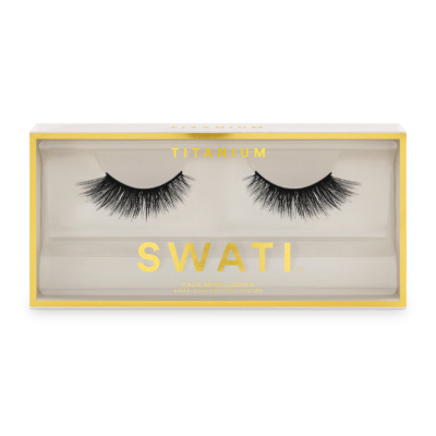Titanium packaging - rounded shaped vegan & cruelty free lashes